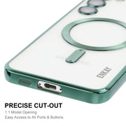 For Samsung Galaxy S23+ 5G ENKAY Electroplated MagSafe Shockproof TPU Phone Case with Lens Film(Pink)