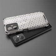 For Xiaomi Redmi Note 12 4G Shockproof Honeycomb Phone Case(White)