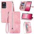 For Xiaomi 13 Lite Embossed Flower Zipper Leather Phone Case(Pink) - free shipping - PMC TechLife - Order now!