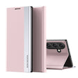 For Samsung Galaxy A54 5G Side Electroplated Adsorption Leather Phone Case(Pink) - free shipping - PMC TechLife - Order now!
