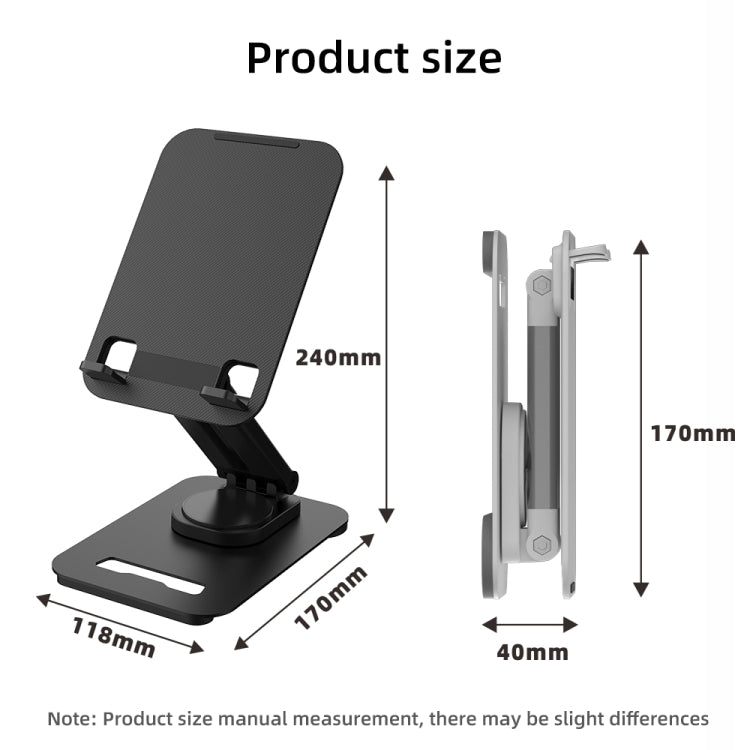 K29 Foldable Lazy Desk Mobile Phone Tablet Stand(Black)