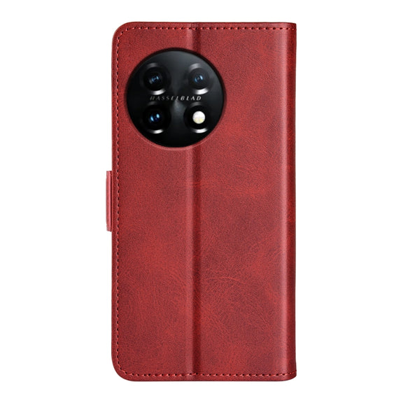 For OnePlus 11 Dual-side Magnetic Buckle Leather Phone Case(Red)