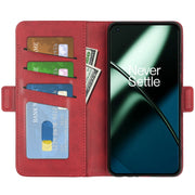 For OnePlus 11 Dual-side Magnetic Buckle Leather Phone Case(Red)