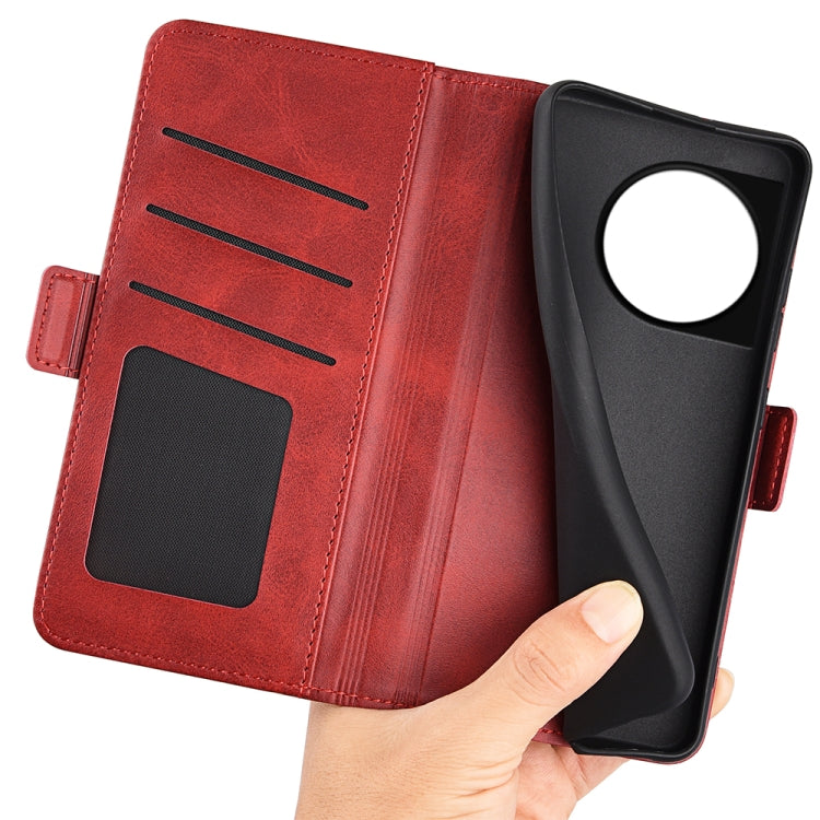 For OnePlus 11 Dual-side Magnetic Buckle Leather Phone Case(Red)