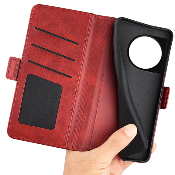 For OnePlus 11 Dual-side Magnetic Buckle Leather Phone Case(Red)