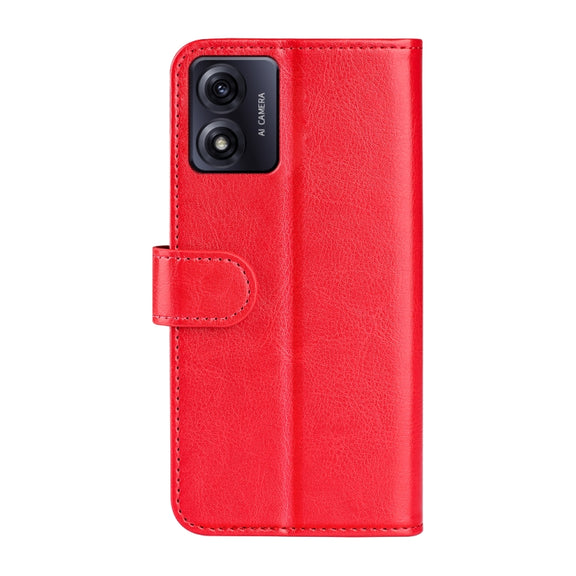 For Motorola Moto E13 R64 Texture Horizontal Flip Leather Phone Case(Red)