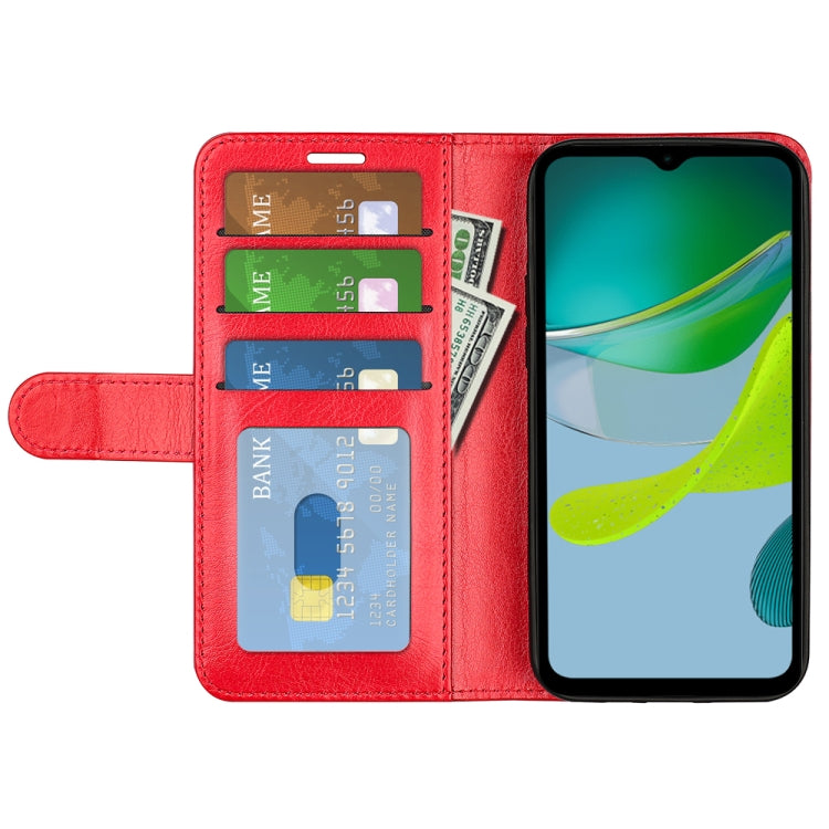 For Motorola Moto E13 R64 Texture Horizontal Flip Leather Phone Case(Red)