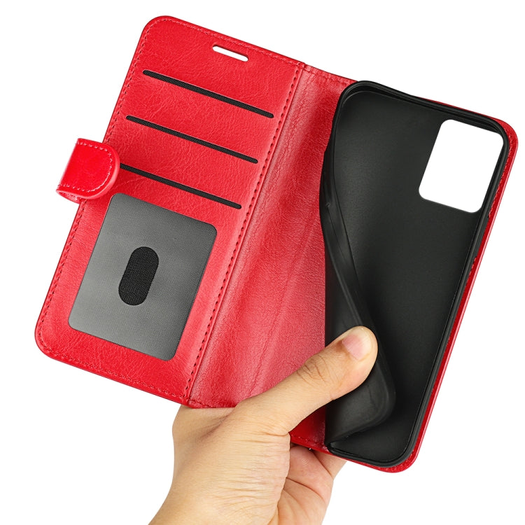 For Motorola Moto E13 R64 Texture Horizontal Flip Leather Phone Case(Red)