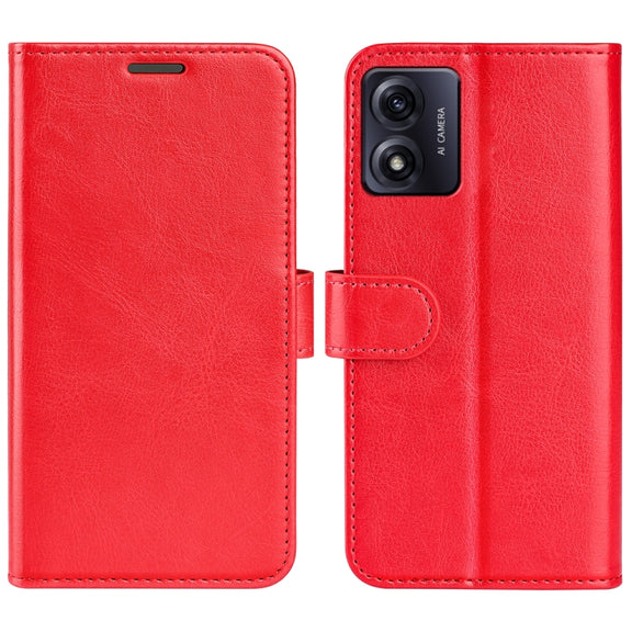 For Motorola Moto E13 R64 Texture Horizontal Flip Leather Phone Case(Red)