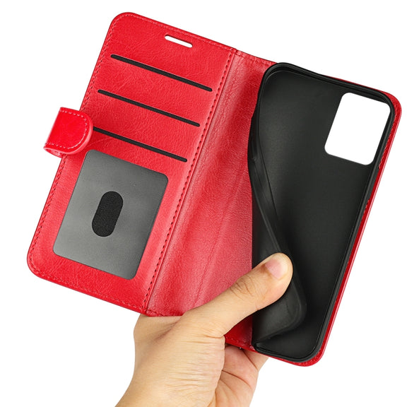 For Motorola Moto E13 R64 Texture Horizontal Flip Leather Phone Case(Red)