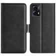 For Motorola Moto E13 Dual-side Magnetic Buckle Horizontal Flip Leather Phone Case(Black) - free shipping - PMC TechLife - Order now!