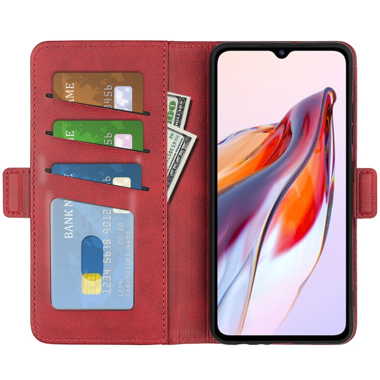 For Xiaomi Redmi 12C Dual-side Magnetic Buckle Horizontal Flip Leather Phone Case(Red)