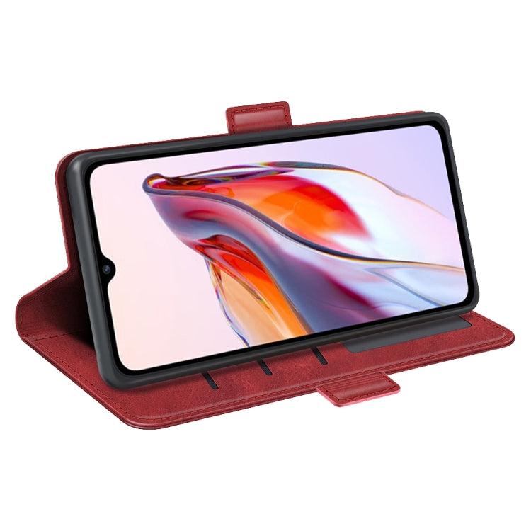 For Xiaomi Redmi 12C Dual-side Magnetic Buckle Horizontal Flip Leather Phone Case(Red)