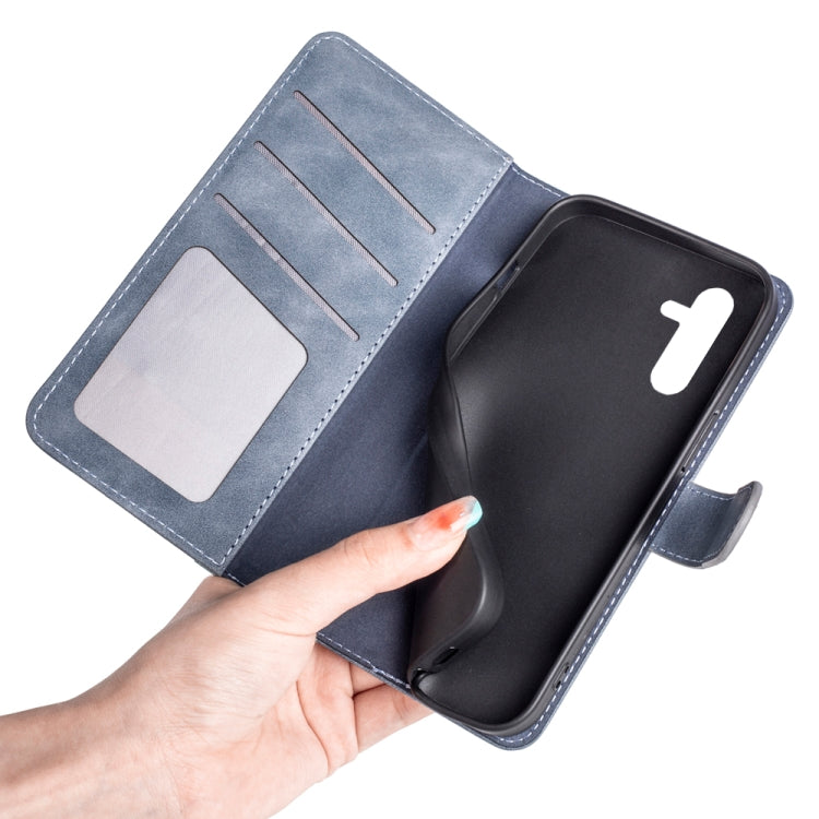 For Samsung Galaxy A14 5G Stitching Horizontal Flip Leather Phone Case(Blue)