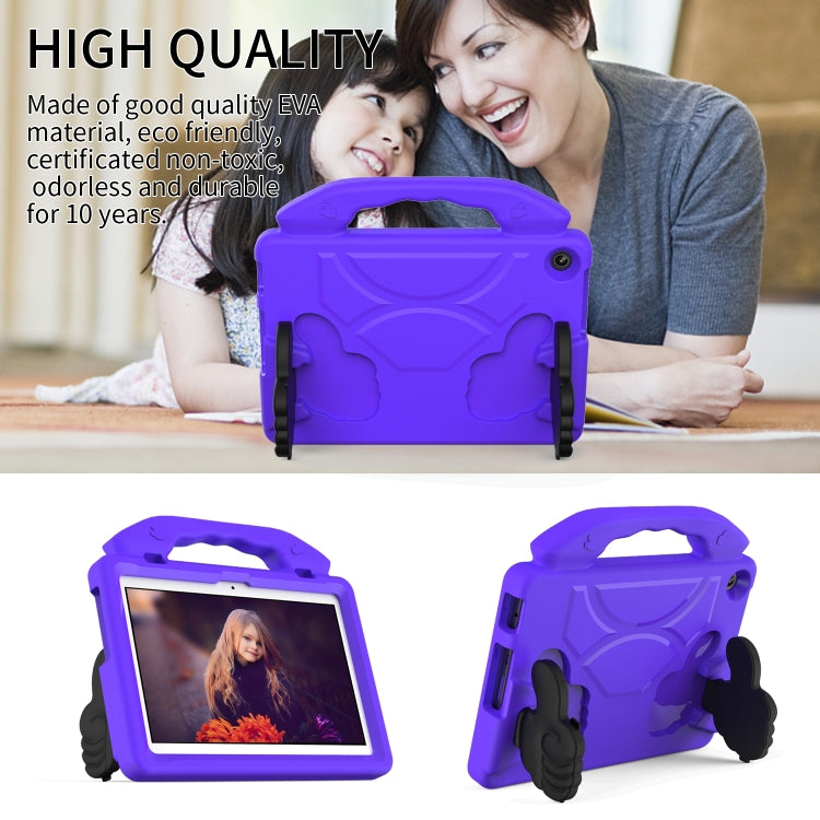 For Lenovo Tab M10 3rd Gen 10.1 TB-328 Thumb Bracket EVA Shockproof Tablet Case(Purple)