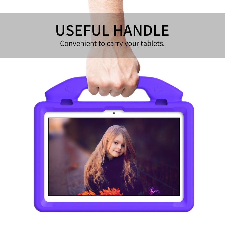 For Lenovo Tab M10 3rd Gen 10.1 TB-328 Thumb Bracket EVA Shockproof Tablet Case(Purple)