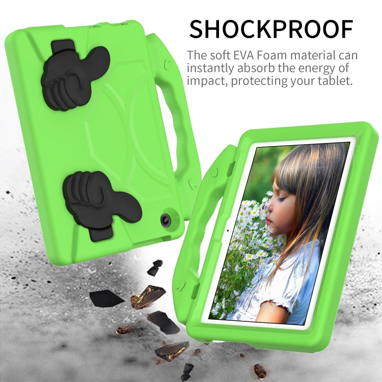 For Lenovo Tab M10 3rd Gen 10.1 TB-328 Thumb Bracket EVA Shockproof Tablet Case(Green)