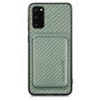 For Samsung Galaxy S20 Carbon Fiber Leather Card Magsafe Magnetic Phone Case(Green) - Galaxy Phone Cases by PMC TechLife | Online Shopping South Africa | PMC TechLife | Buy Now Pay Later Mobicred