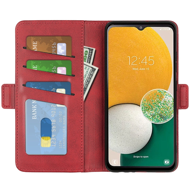 For Samsung Galaxy A14 5G Dual-side Magnetic Buckle Leather Phone Case(Red)