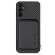 For Samsung Galaxy A14 5G Carbon Fiber Leather Card Magsafe Magnetic Phone Case(Black) - Galaxy Phone Cases by PMC TechLife | Online Shopping South Africa | PMC TechLife