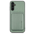 For Samsung Galaxy A14 5G Carbon Fiber Leather Card Magsafe Magnetic Phone Case(Green) - free shipping - PMC TechLife - Order now!