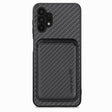 For Samsung Galaxy A32 5G Carbon Fiber Leather Card Magsafe Magnetic Phone Case(Black) - Galaxy Phone Cases by PMC TechLife | Online Shopping South Africa | PMC TechLife