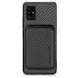 For Samsung Galaxy A51 5G Carbon Fiber Leather Card Magsafe Magnetic Phone Case(Black) - Galaxy Phone Cases by PMC TechLife | Online Shopping South Africa | PMC TechLife