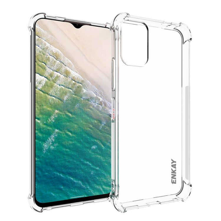 For Nokia C32 4G ENKAY Clear TPU Shockproof Anti-slip Phone Case