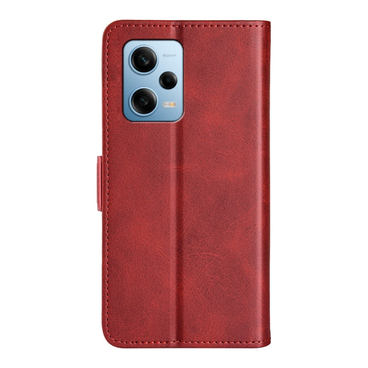For Xiaomi Redmi Note 12 Pro 5G Global Dual-side Magnetic Buckle Horizontal Flip Leather Phone Case(Red)