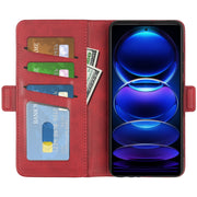 For Xiaomi Redmi Note 12 Pro 5G Global Dual-side Magnetic Buckle Horizontal Flip Leather Phone Case(Red)