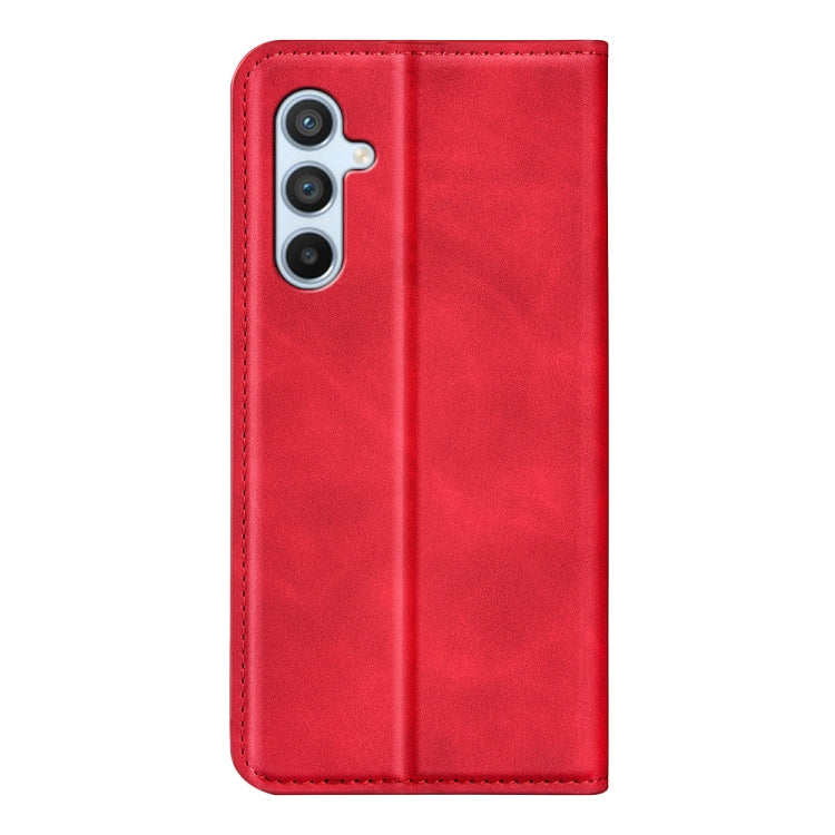 For Samsung Galaxy A54 5G Retro-skin Magnetic Suction Leather Phone Case(Red)