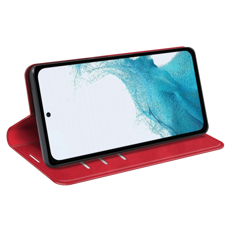 For Samsung Galaxy A54 5G Retro-skin Magnetic Suction Leather Phone Case(Red)