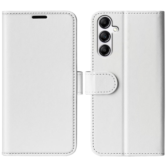 For Samsung Galaxy A34 5G R64 Texture Horizontal Flip Leather Phone Case(White)