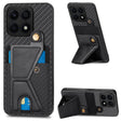 For Honor X8A Carbon Fiber Wallet Flip Card K-shaped Holder Phone Case(Black) - Honor Cases by PMC TechLife | Online Shopping South Africa | PMC TechLife | Buy Now Pay Later Mobicred