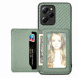 For Xiaomi Poco X5 Pro 5G Carbon Fiber Magnetic Card Wallet Bag Phone Case(Green) - free shipping - PMC TechLife - Order now!