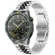 For Huawei Watch GT3 SE Five Bull Half Round Stainless Steel Watch Band + Strap Removal Tool(Silver+Black) - Smart Wear by PMC TechLife | Online Shopping South Africa | PMC TechLife