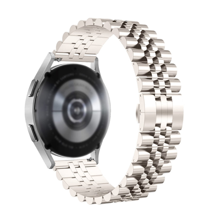 For Huawei Watch Buds Five Bull Half Round Stainless Steel Watch Band + Strap Removal Tool(Starlight Color)