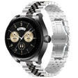 For Huawei Watch Buds Five Bull Half Round Stainless Steel Watch Band + Strap Removal Tool(Silver+Black) -  by PMC TechLife | Online Shopping South Africa | PMC TechLife
