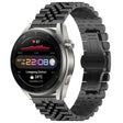 For Huawei Watch3 Pro New Five Bull Half Round Stainless Steel Watch Band + Strap Removal Tool(Black) -  by PMC TechLife | Online Shopping South Africa | PMC TechLife