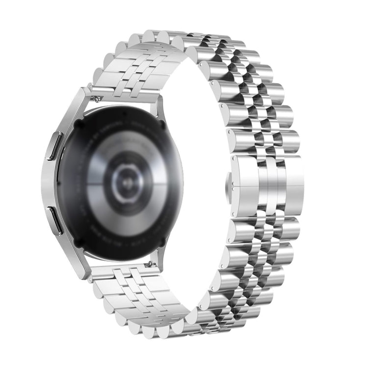 For Huawei Watch GT Runner Five Bull Half Round Stainless Steel Watch Band + Strap Removal Tool(Silver)
