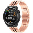 For Huawei Watch GT Runner Five Bull Half Round Stainless Steel Watch Band + Strap Removal Tool(Rose Gold) - Smart Wear by PMC TechLife | Online Shopping South Africa | PMC TechLife