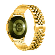 For Huawei Watch GT Runner Five Bull Half Round Stainless Steel Watch Band + Strap Removal Tool(Gold)