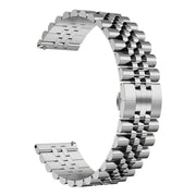 For Huawei Watch GT3 46mm Five Bull Half Round Stainless Steel Watch Band + Strap Removal Tool(Silver)