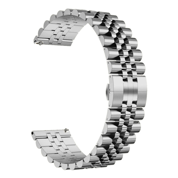 For Huawei Watch GT3 46mm Five Bull Half Round Stainless Steel Watch Band + Strap Removal Tool(Silver)
