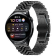 For Huawei Watch 3 / 3 Pro Five Bull Half Round Stainless Steel Watch Band + Strap Removal Tool(Black) -  by PMC TechLife | Online Shopping South Africa | PMC TechLife