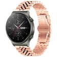 For Huawei Watch GT2 Pro / GT 2e Five Bull Half Round Stainless Steel Watch Band + Strap Removal Tool(Rose Gold) - Smart Wear by PMC TechLife | Online Shopping South Africa | PMC TechLife