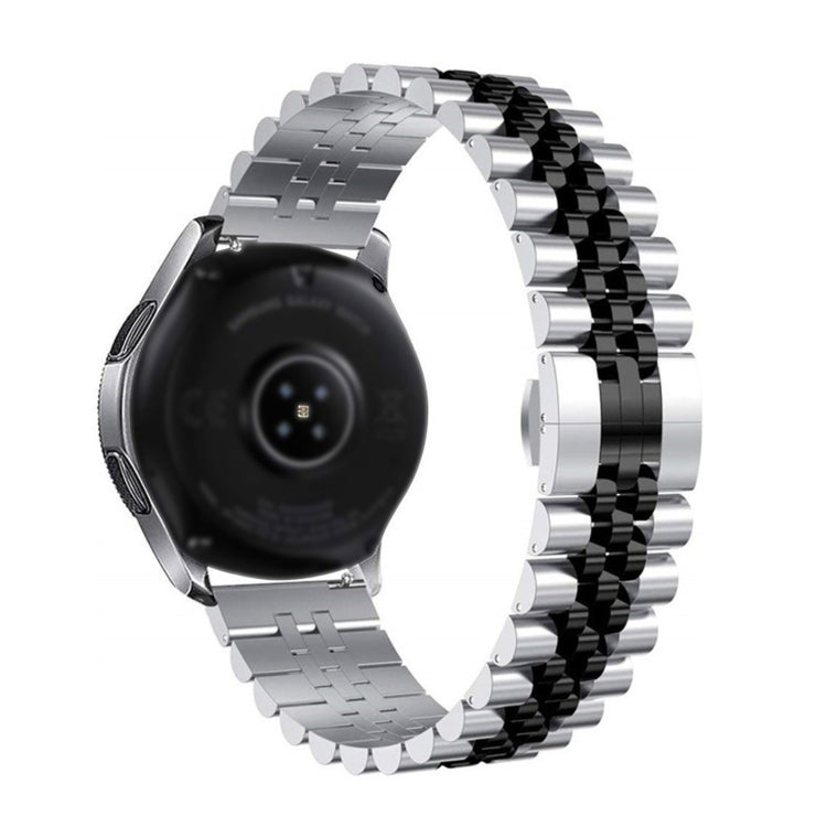 For Huawei Watch GT2 Pro / GT 2e Five Bull Half Round Stainless Steel Watch Band + Strap Removal Tool(Silver+Black)