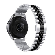 For Huawei Watch GT2 Pro / GT 2e Five Bull Half Round Stainless Steel Watch Band + Strap Removal Tool(Silver+Black)