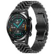 For Huawei Watch GT 42mm/46mm / GT2 46mm Five Bull Half Round Stainless Steel Watch Band + Strap Removal Tool(Black) -  by PMC TechLife | Online Shopping South Africa | PMC TechLife