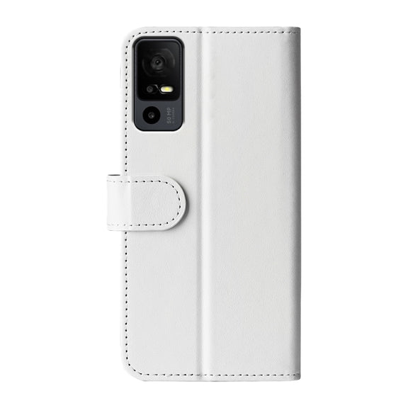 For TCL 40R R64 Texture Horizontal Flip Leather Phone Case(White)